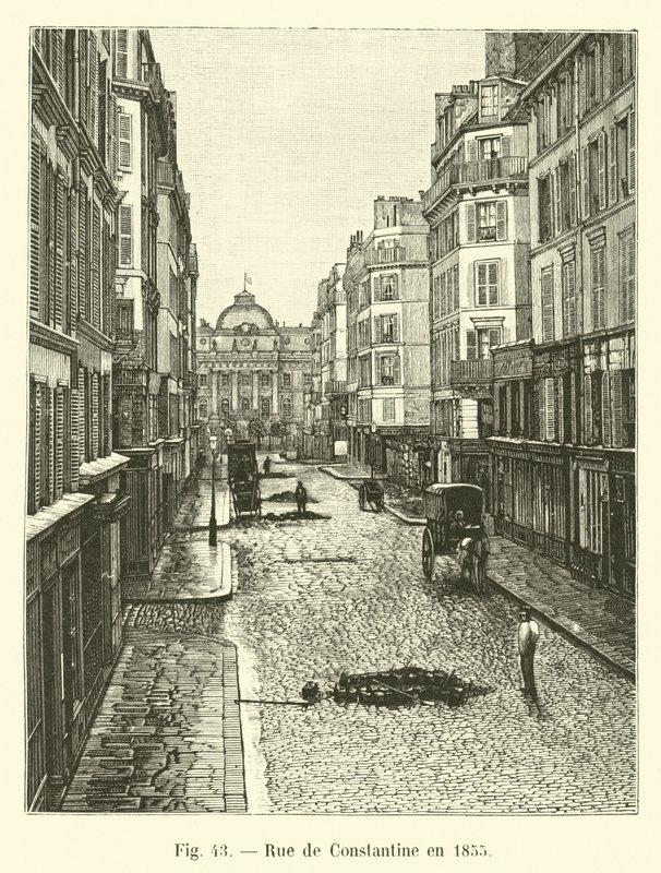 1855 yılında Rue de Constantine by French School