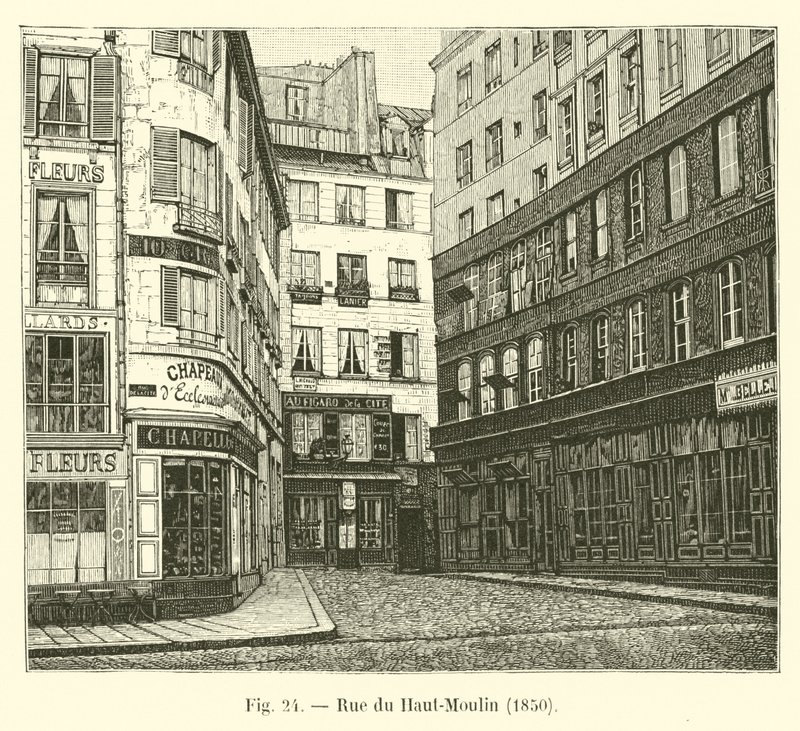 Rue du Haut-Moulin, 1850 by French School