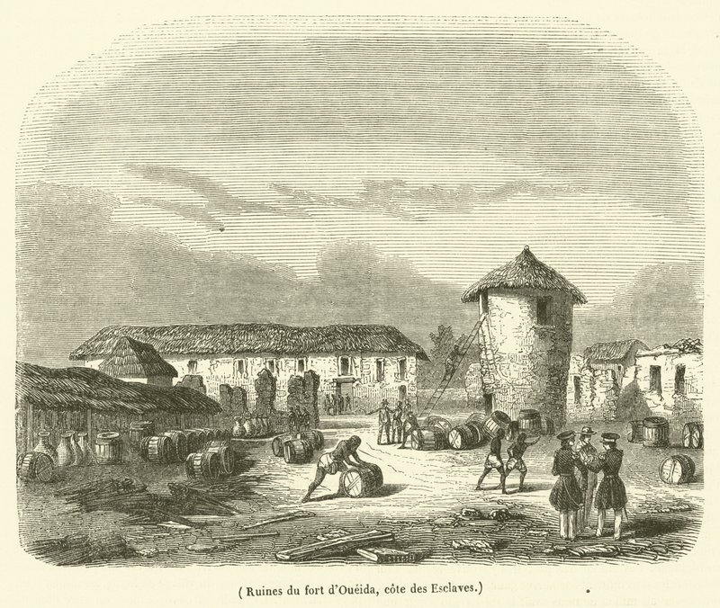 Oueida kalesinin kalıntıları, cote des Esclaves (gravür) by French School