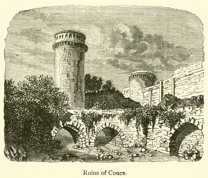 Coucy Harabeleri (gravür) by French School