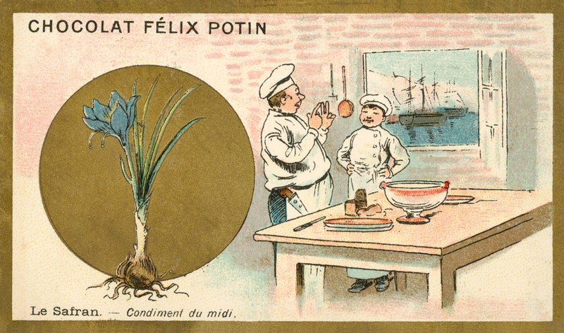 Safran (kromolitho) by French School
