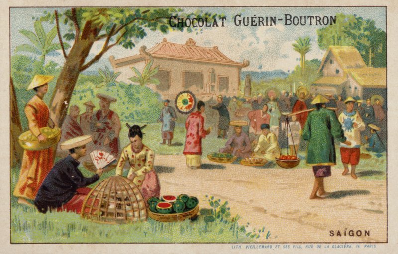 Saygon (kromolitho) by French School