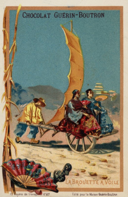 Yelkenli el arabası (chromolitho) by French School