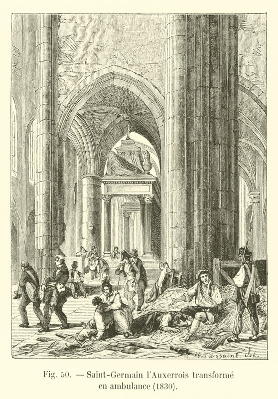 Saint-Germain lAuxerrois ambulansa dönüştü, 1830 by French School