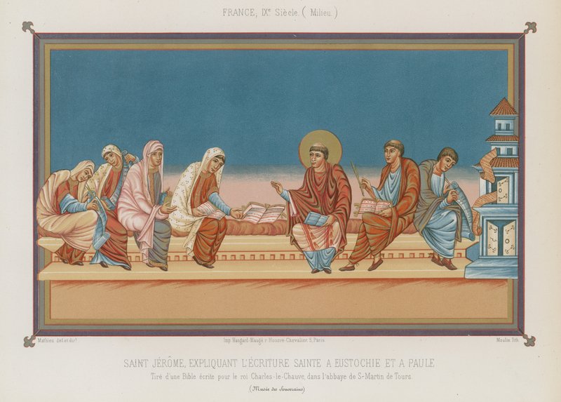 Aziz Jerome Kutsal Yazıyı açıklıyor by French School