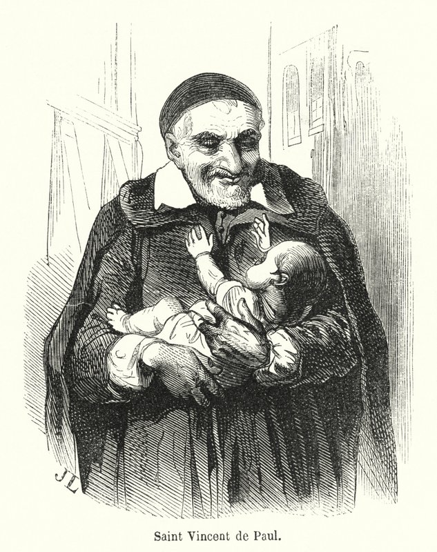 Saint Vincent de Paul (gravür) by French School