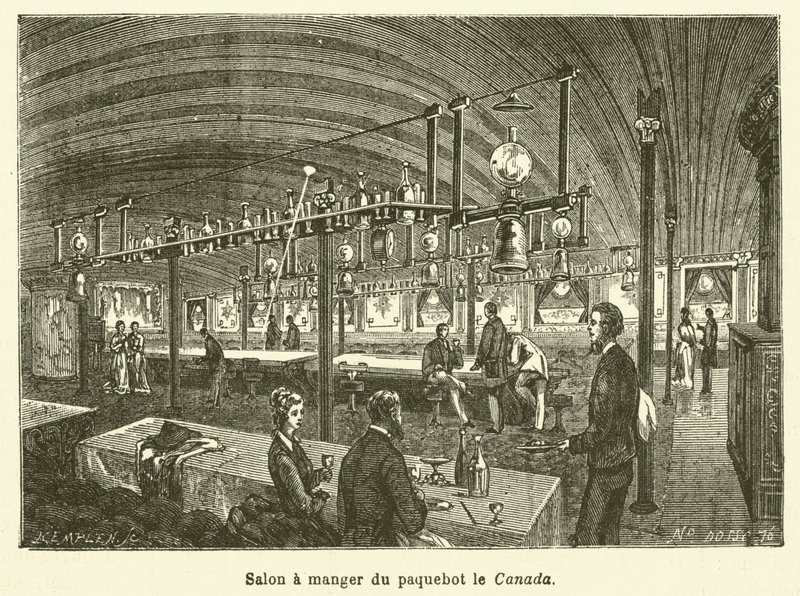 Kanada astarının yemek odası (gravür) by French School