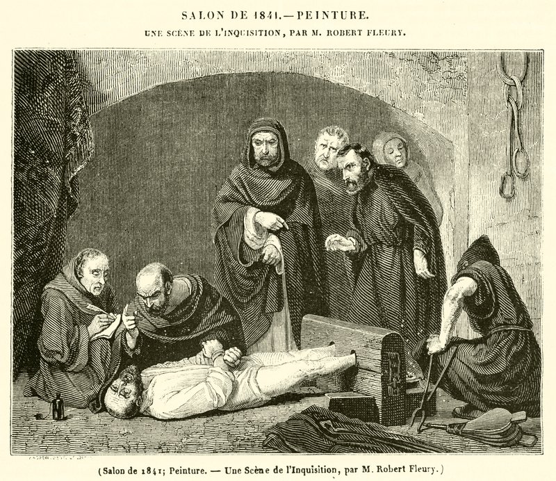 1841 Salonu, Resim, Engizisyondan Bir Sahne (gravür) by French School