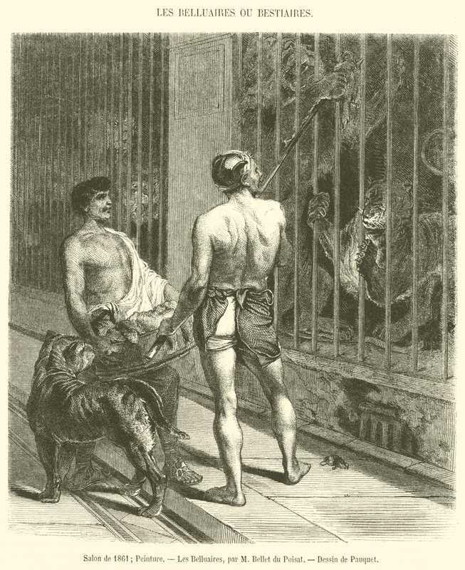 1861 Salonu, Resim, Les Belluaires (gravür) by French School