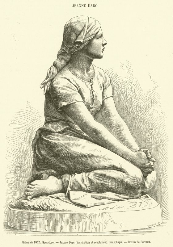 1872 Salonu, Heykel, Jeanne Darc, ilham ve çözüm (gravür) by French School