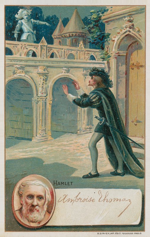 Hamlet operasından bir sahne by French School