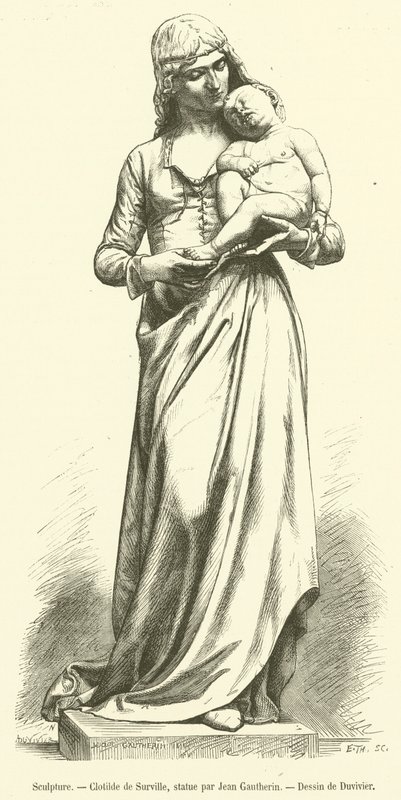 Heykel, Clotilde de Surville (gravür) by French School