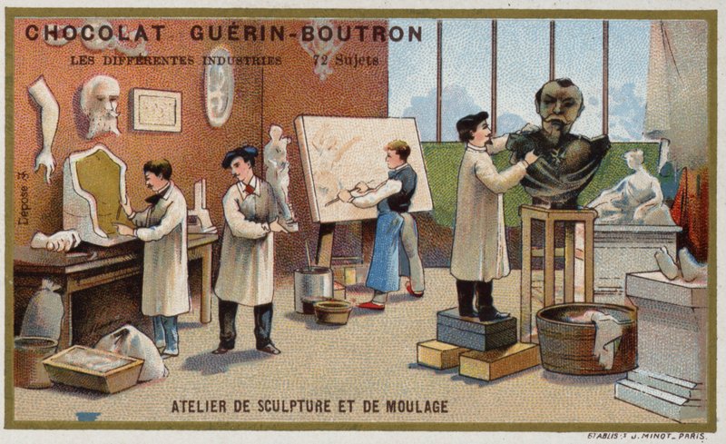 Heykel ve kalıplama atölyesi (chromolitho) by French School
