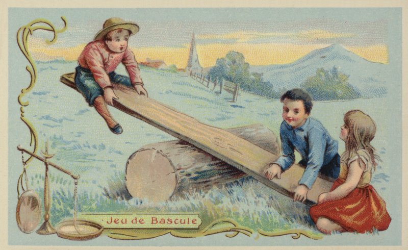 Tahterevalli (kromolitho) by French School