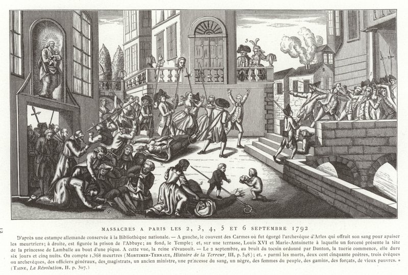 Eylül Katliamları, Paris, Fransız İhtilali, 1792 by French School