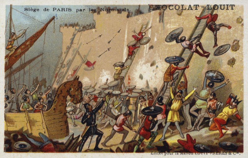Normanlar tarafından Paris Kuşatması, 9. Yüzyıl by French School