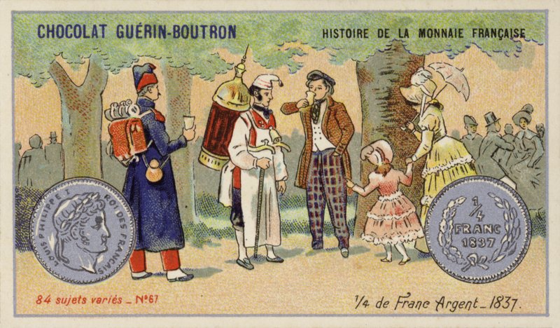 gümüş çeyrek frangı by French School
