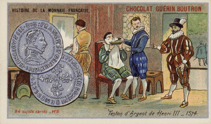 Henry III'ün gümüş testonu by French School