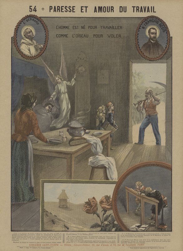 Tembellik ve titizlik (renkli taş) by French School