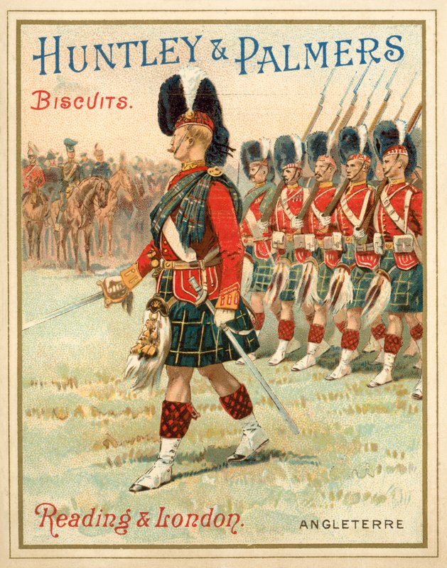Geçit töreninde bir Highland alayının askerleri (chromolitho) by French School