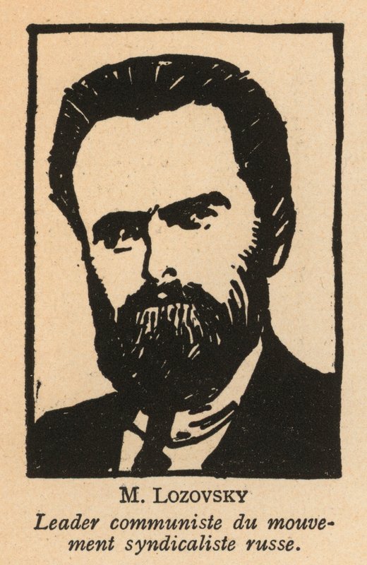 Solomon Lozovsky, Rus Bolşevik devrimci ve Sovyet politikacı, Kızıl Uluslararası İşçi Sendikası (Profintern) Genel Sekreteri (lito) by French School