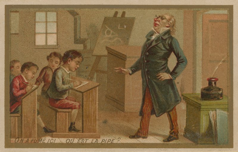 Biri burada sigara içiyor. boru nerede? by French School