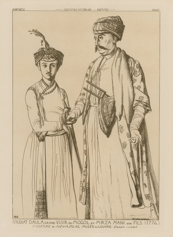 Soudiat Daula, Moğolların Sadrazamı ve oğlu Mirza Mani (1774) by French School