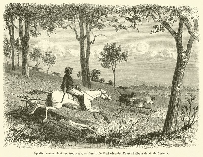 Sürülerini Toplayan Gecekondu (gravür) by French School