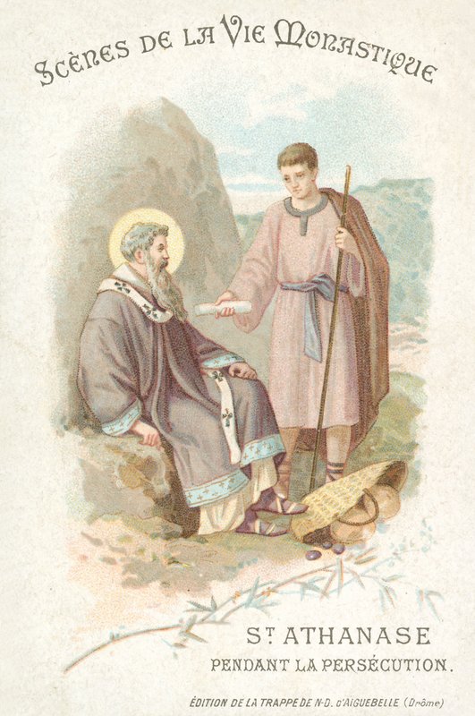 Aziz Athanasius, Hristiyanların zulmü sırasında (chromolitho) by French School