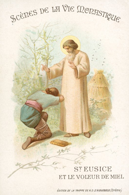 Aziz Eusice ve bal hırsızı (chromolitho) by French School