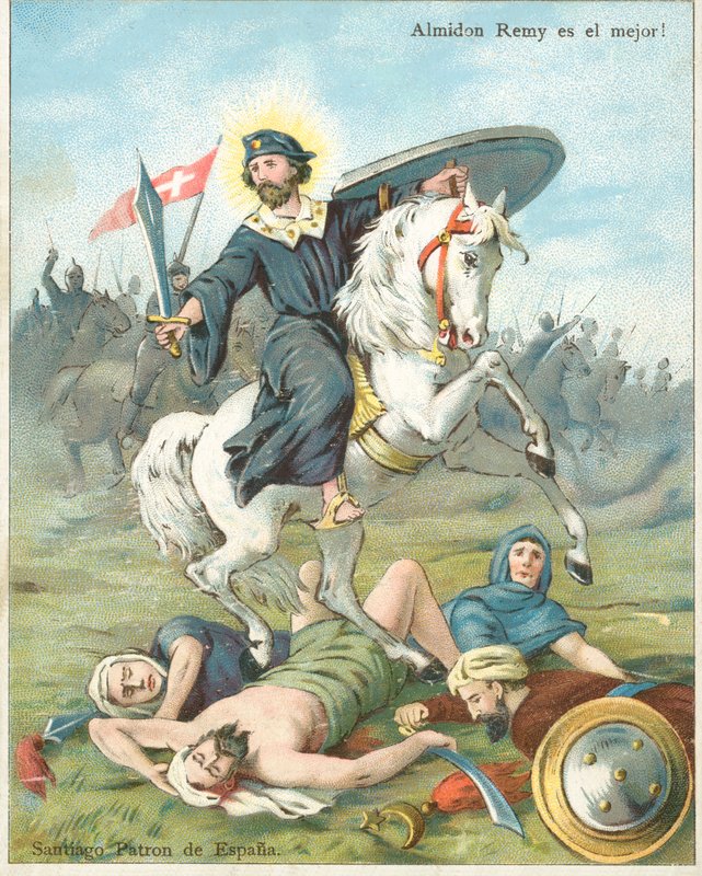 Aziz James Büyük, İspanya'nın koruyucu azizi (chromolitho) by French School
