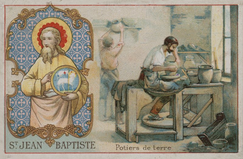 St John the Baptist ve çömlekçiler by French School