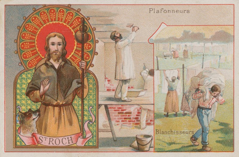St Roch, sıvacılar ve çamaşırhane işçileri by French School