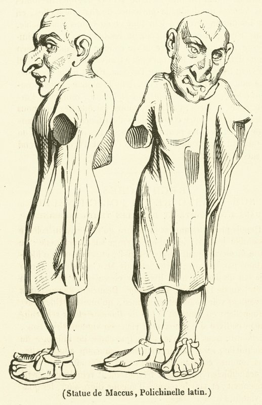 Heykel de Maccus, Polichinelle latin (gravür) by French School