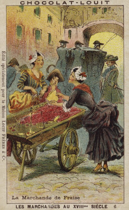 Çilek satıcısı, 18. yüzyıl by French School