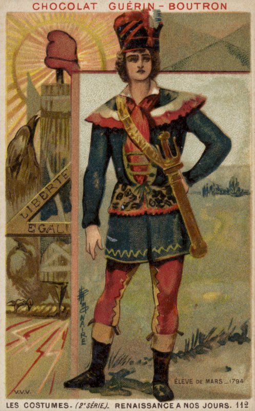 Ecole de Mars askeri okulunun öğrencisi, 1794 by French School