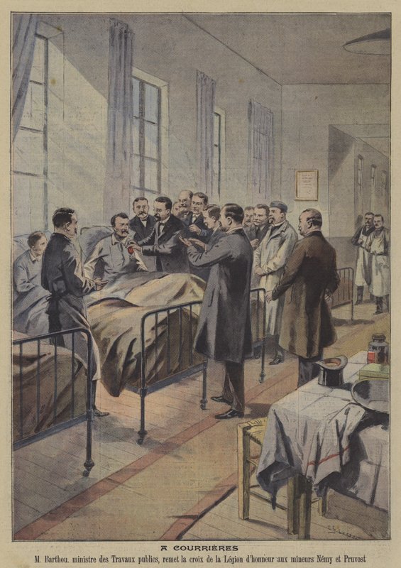 Courrieres maden faciasından kurtulanlar, Fransa (renkli taş) by French School