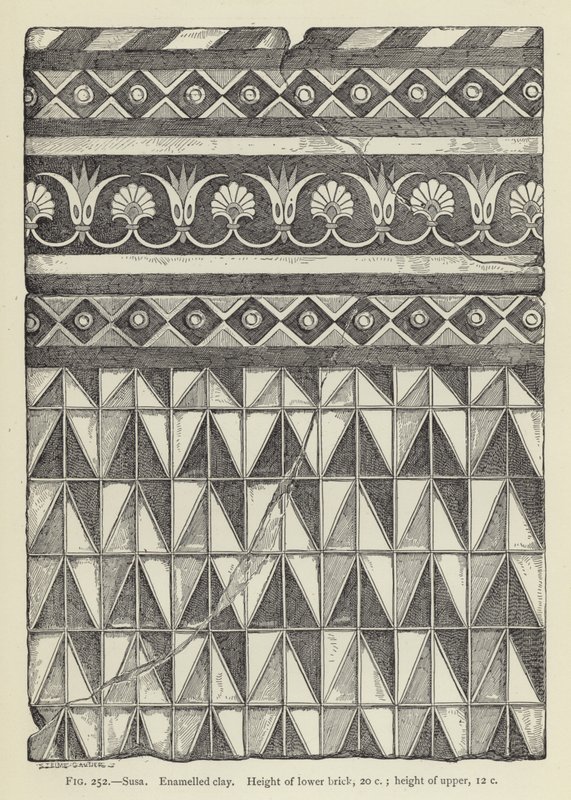 Susa, Emaye kil, Alt tuğla yüksekliği, 20 c; üst yükseklik, 12 c by French School
