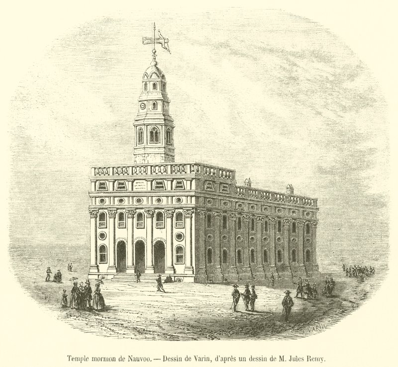 Tapınak mormon de Nauvoo (gravür) by French School