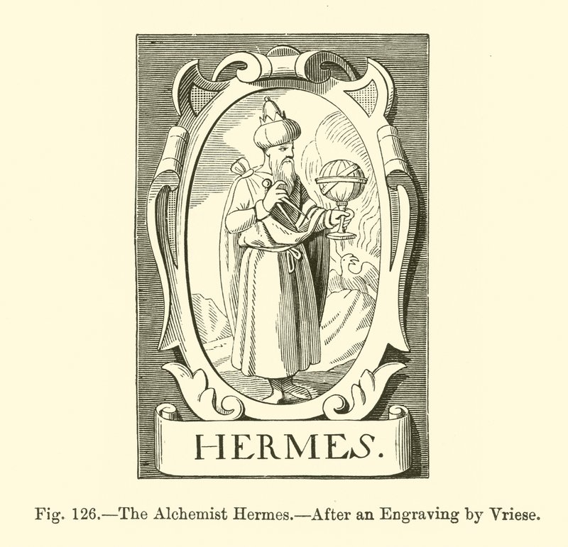 Simyacı Hermes (gravür) by French School
