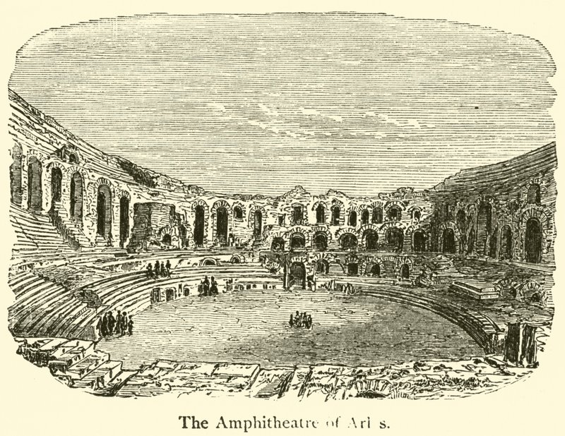Arles Amfitiyatrosu (gravür) by French School