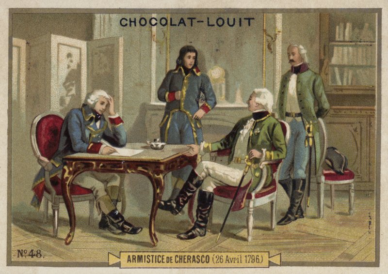 Cherasco Ateşkes Antlaşması, 26 Nisan 1796 by French School