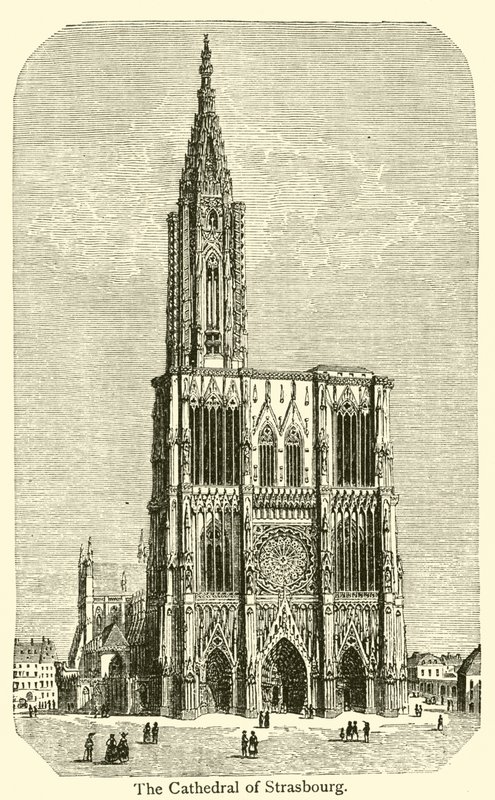 Strazburg Katedrali (gravür) by French School