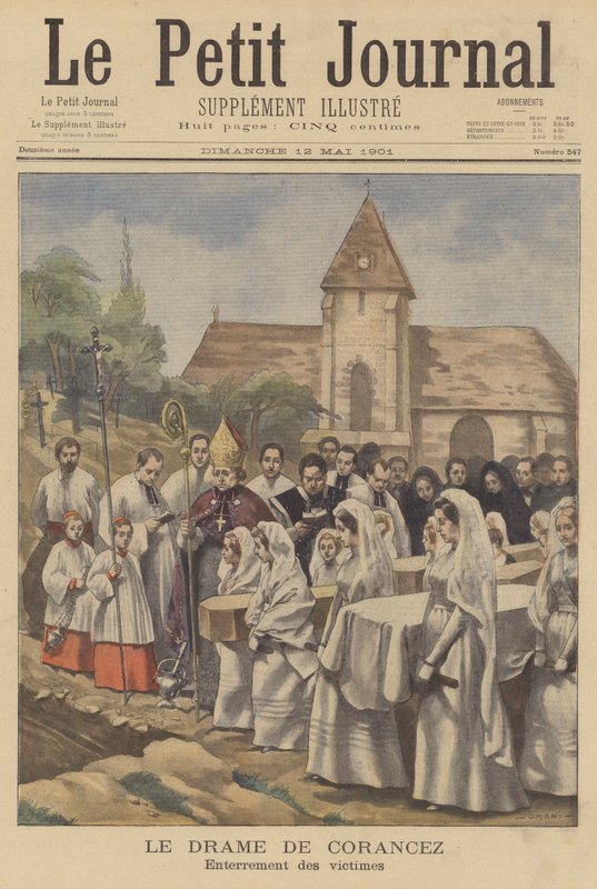 Corancez cinayetleri; kurbanların gömülmesi by French School
