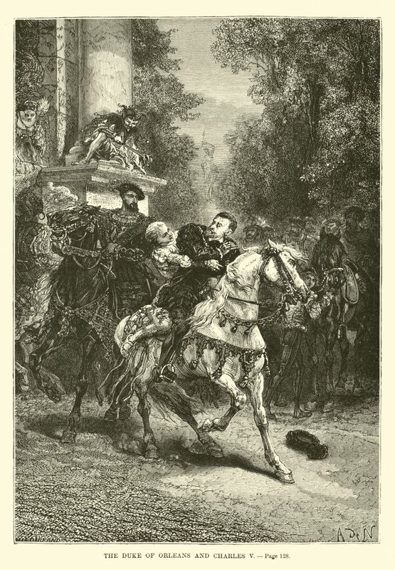 Orleans Dükü ve Charles V by French School