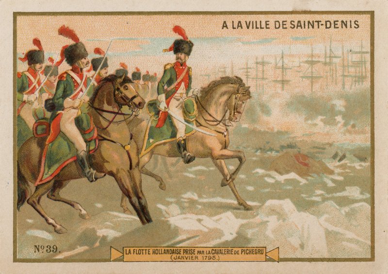 Fransız süvarileri tarafından ele geçirilen Hollanda filosu, Ocak 1795 by French School