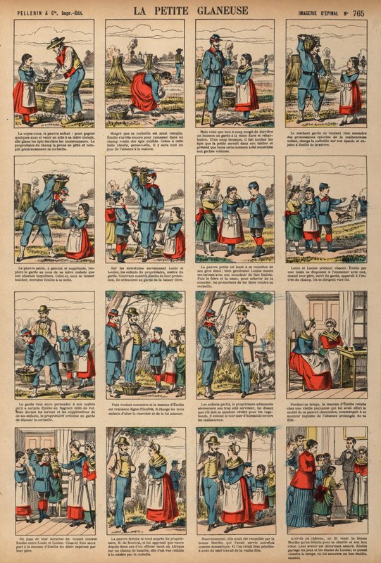 Küçük Toplayıcı (renkli gravür) by French School