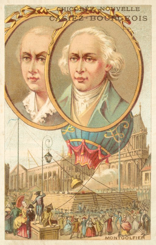 Montgolfier Kardeşler (chromolitho) by French School