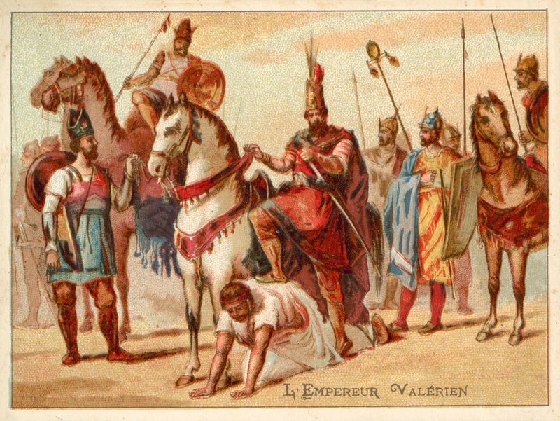 Pers Kralı I. Şapur, yakalanan Roma İmparatoru Valerian