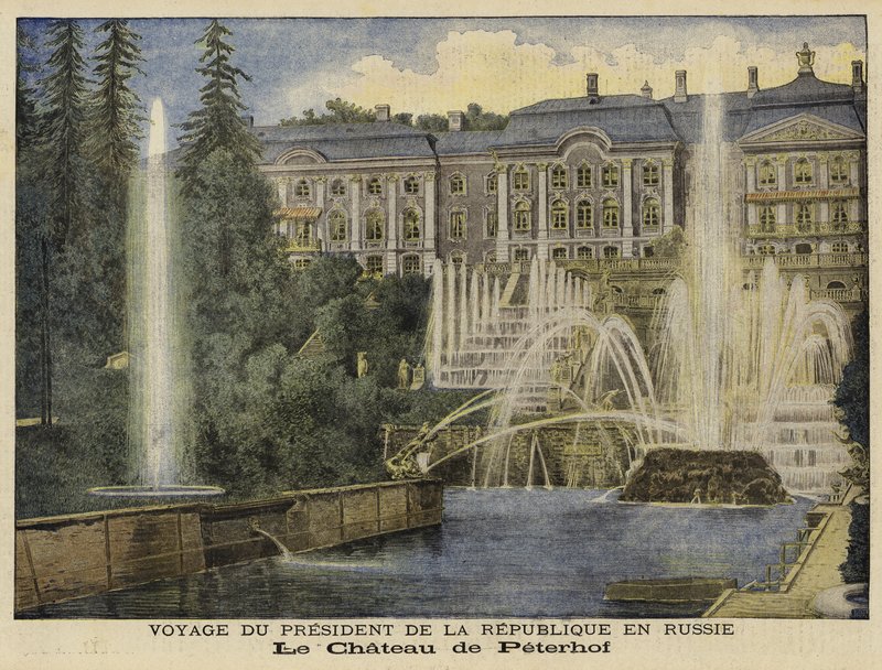 Peterhof Sarayı, St Petersburg, Rusya by French School